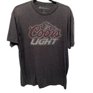 Coors Light logo vintage worn in style t-shirt